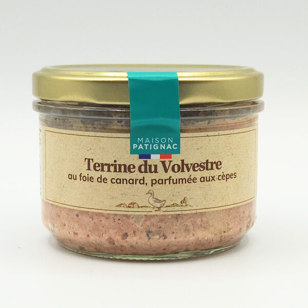 TERRINE DU VOLVESTRE AU FOIE DE CANARD, PARFUMÉE AUX CÈPES