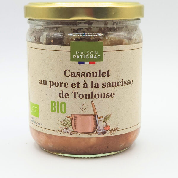 Cassoulet de porc à la saucisse de Toulouse bio (350g)