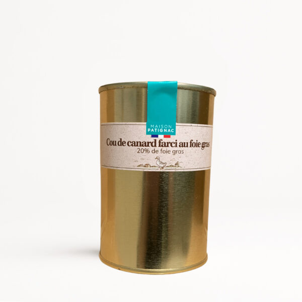 Cou de canard farci au foie gras (400g)