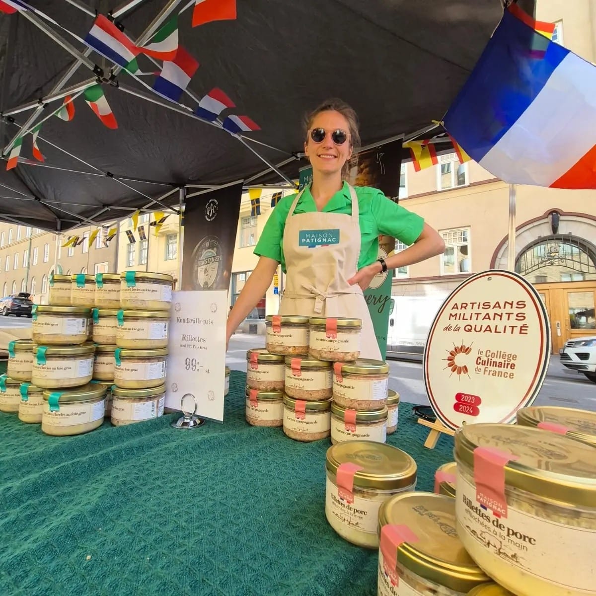 Photo de notre stand lors de l'évènement dégustation de nos produits Maison Patignac à Stockholm